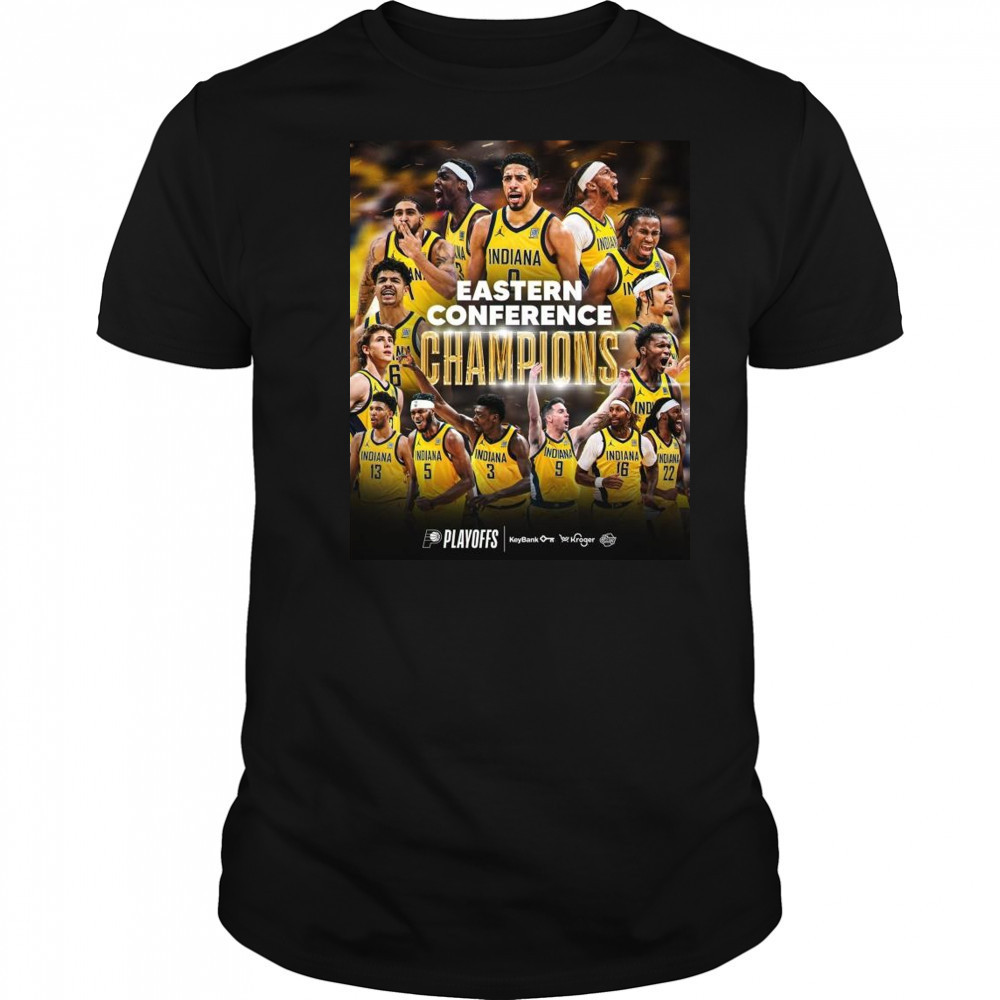 Indiana Pacers Eastern Conference Champions NBA 2025 Poster Shirt
