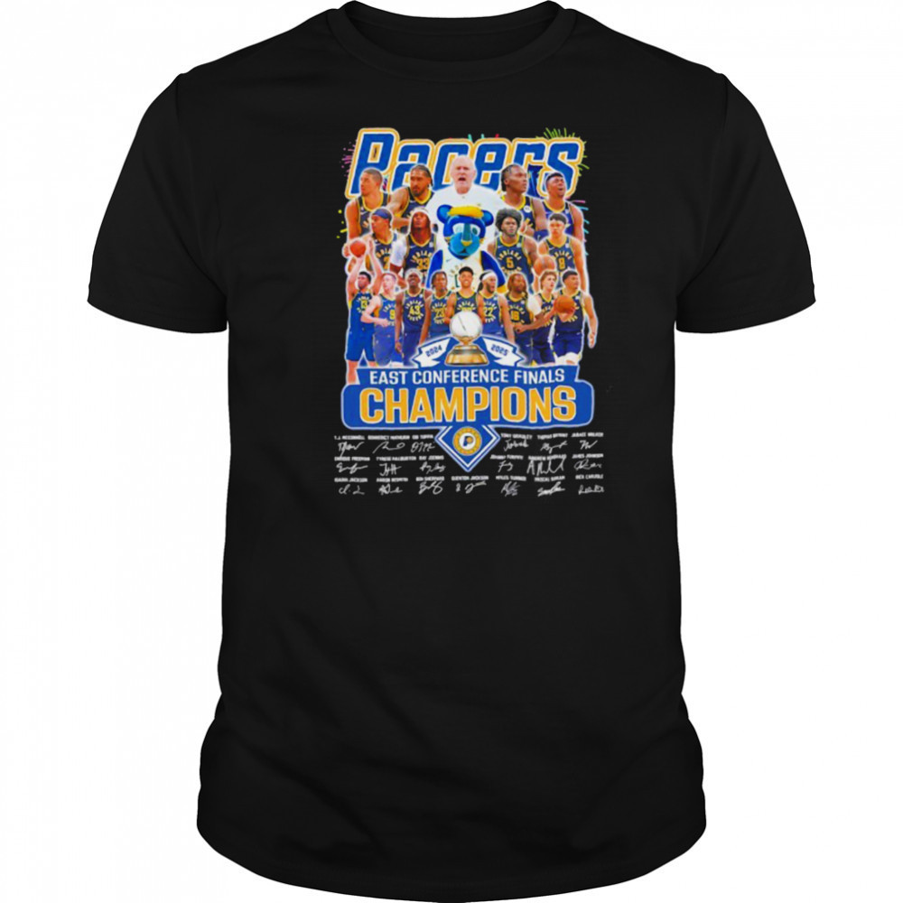 Indiana Pacers Eastern Conference Finals Champions signatures shirt