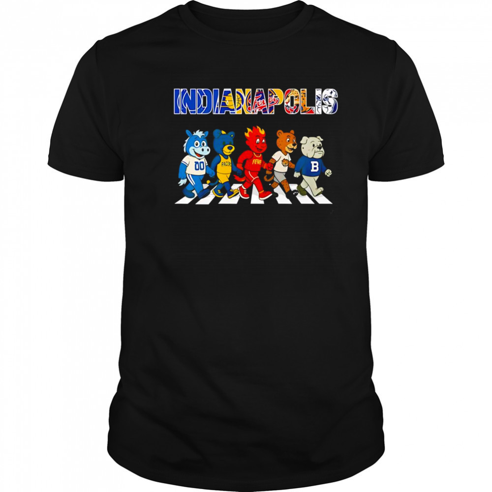Indianapolis sports chibi mascot cross road shirt