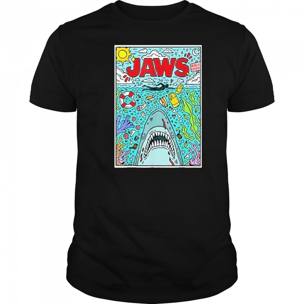 Jaws 50th Anniversary Poster Comic Chaos T-Shirt