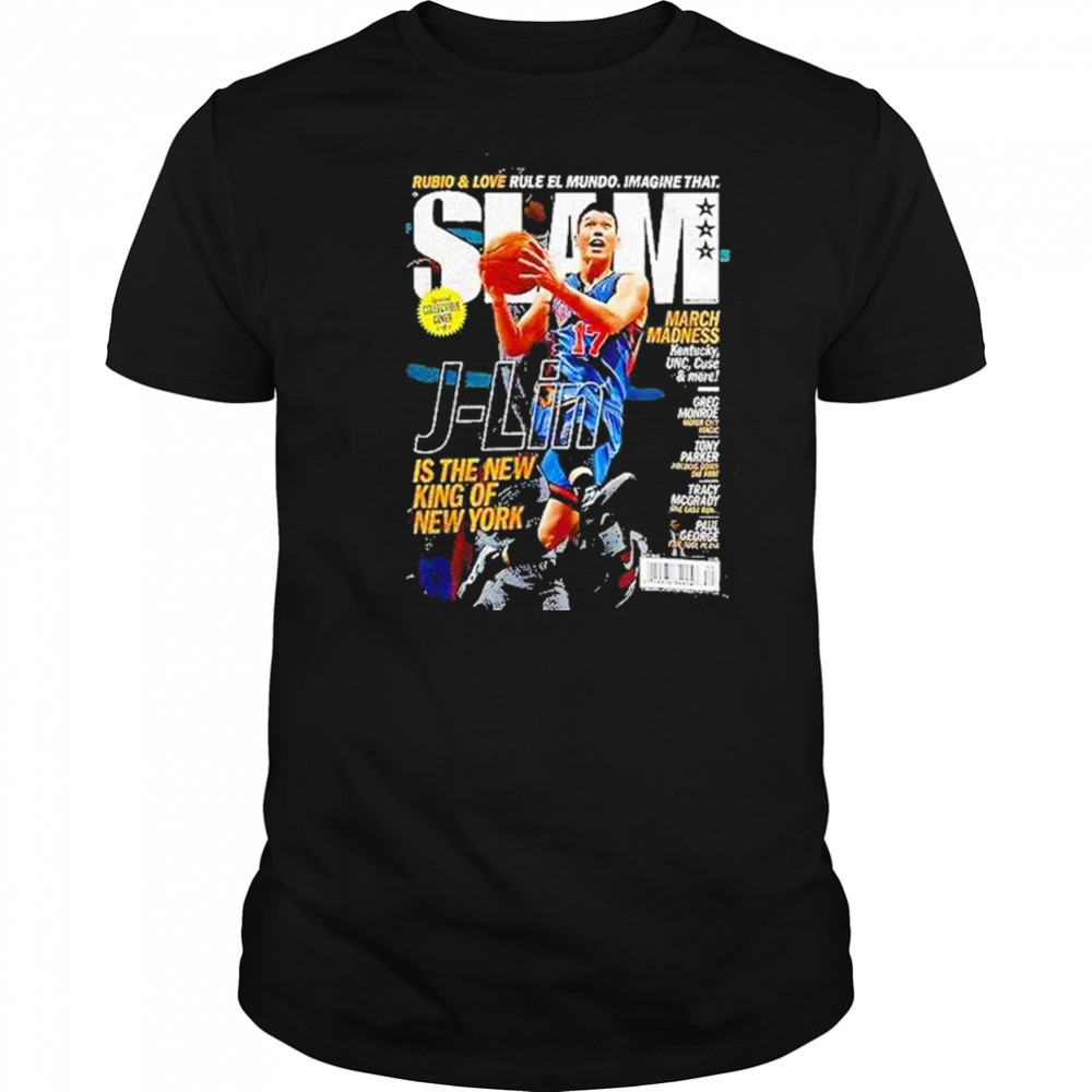 Jeremy Lin New York Knicks Nba Basketball Slam Is The New King Of New York Shirt