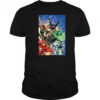 Justice League Superheroes Unite Epic Comic Artwork T-Shirt