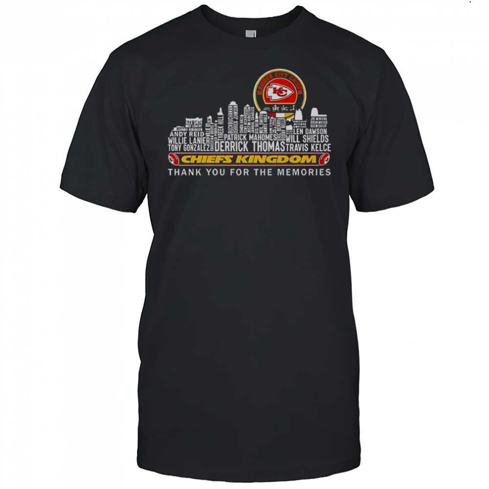 Kansas City Chiefs Football Chiefs Kingdom Thank You For The Memories Skyline T-Shirt