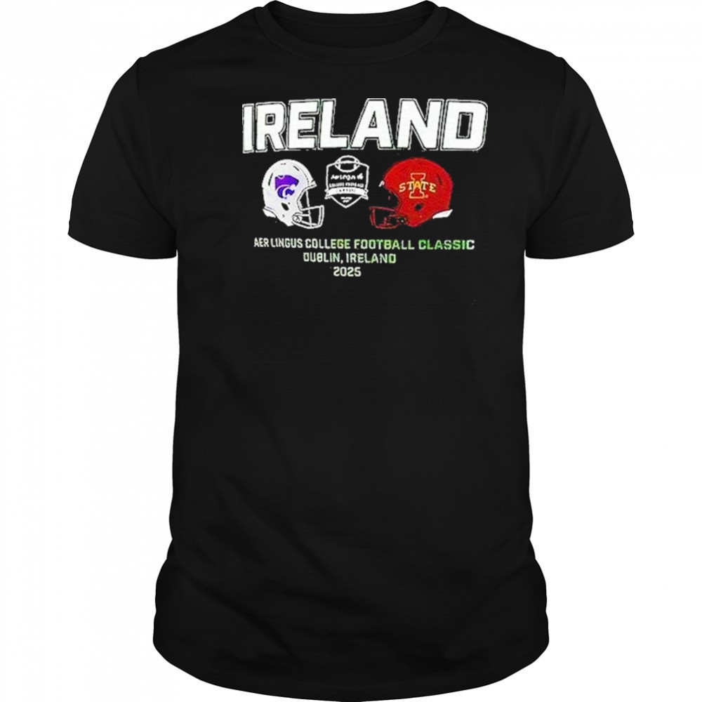 Kansas State Wildcats Vs Iowa State Cyclones Ireland Aer Lingus College Football 2025 Shirt