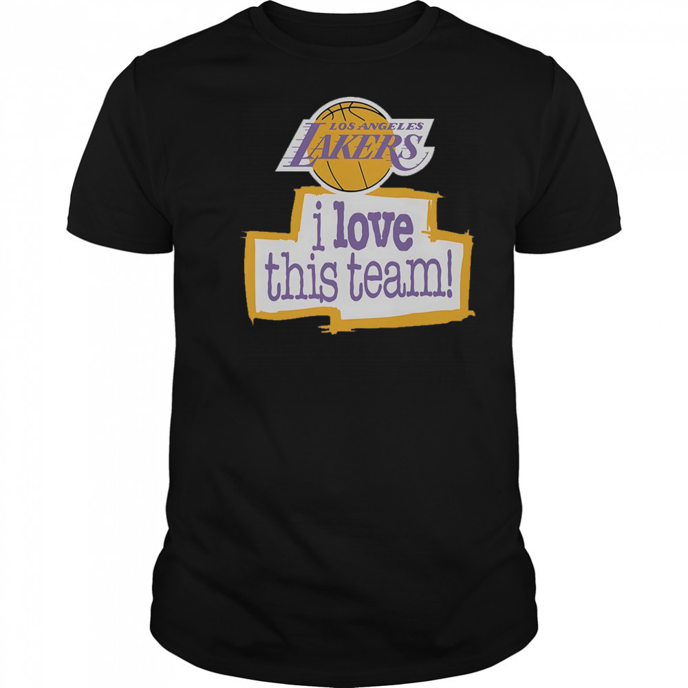 Los Angeles Lakers Hardwood Classics I Love This Team T-Shirt