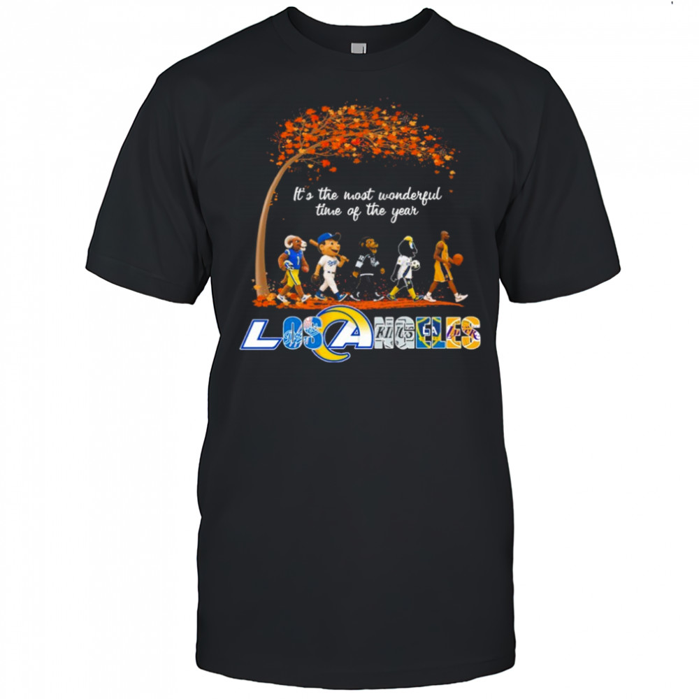 Los Angeles Sports Teams Mascot Abbey Road It’s The Most Wonderful Time Of The Year Shirt