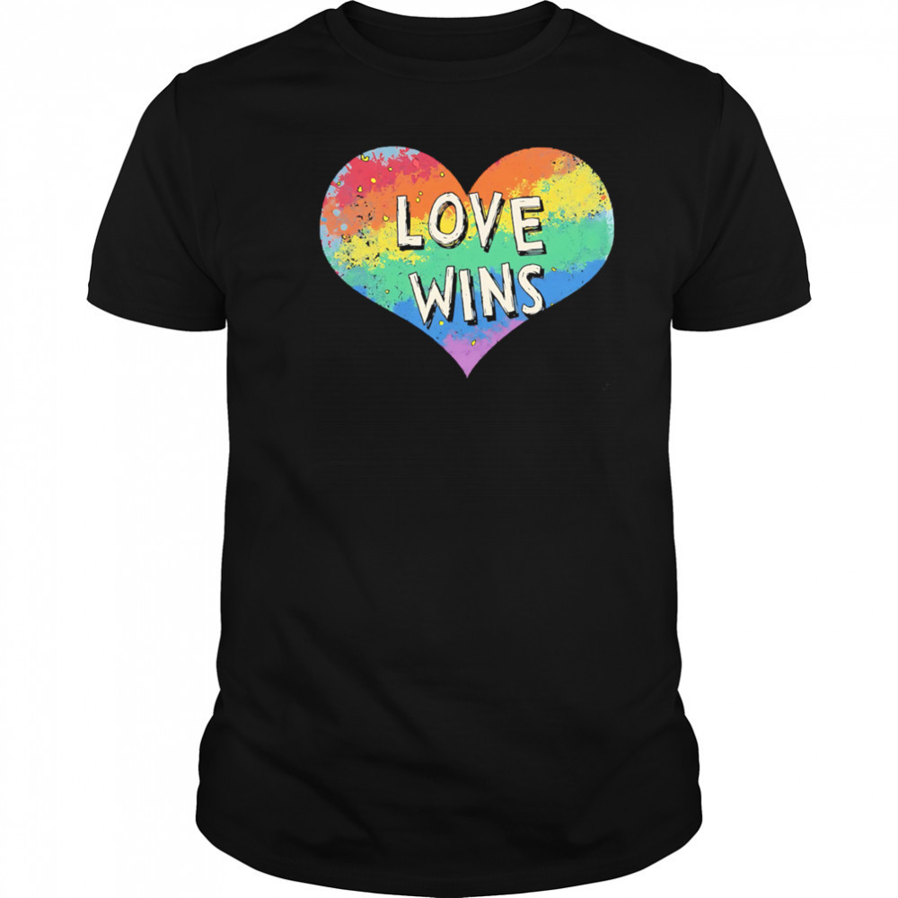 Love wins heart pride shirt