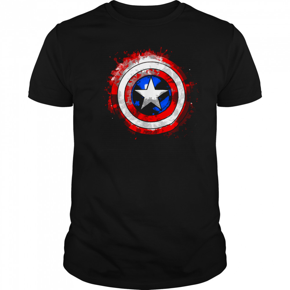 Marvel Captain America_ Civil War Splatter Shield Logo T Shirt