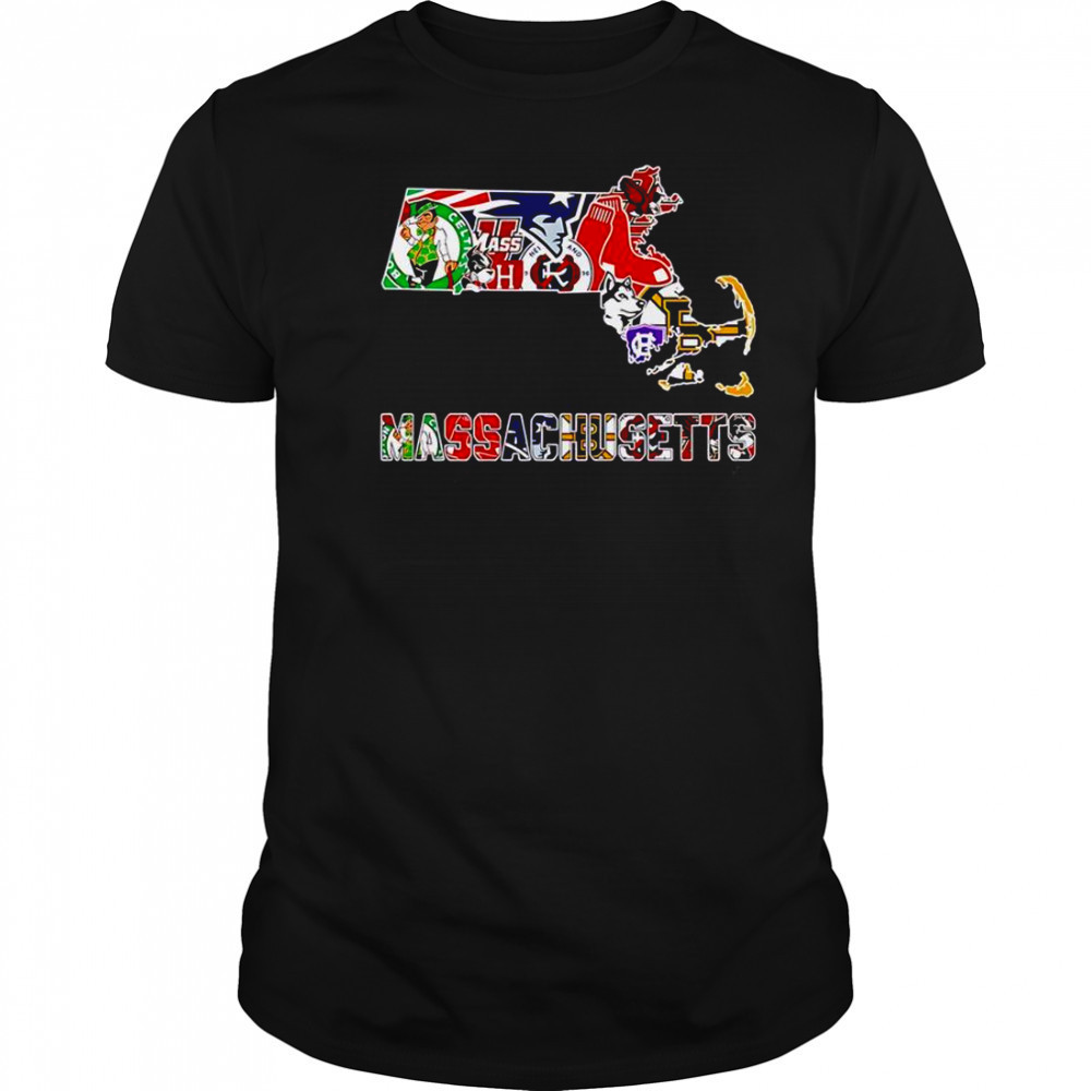 Massachusetts Sports Map T-Shirt