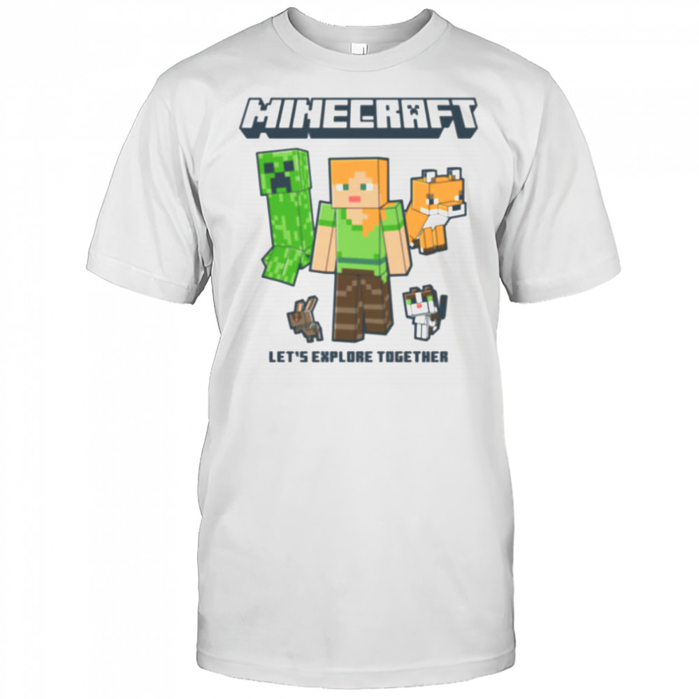 Minecraft Alex And Creeper Let’s Explore Together shirt