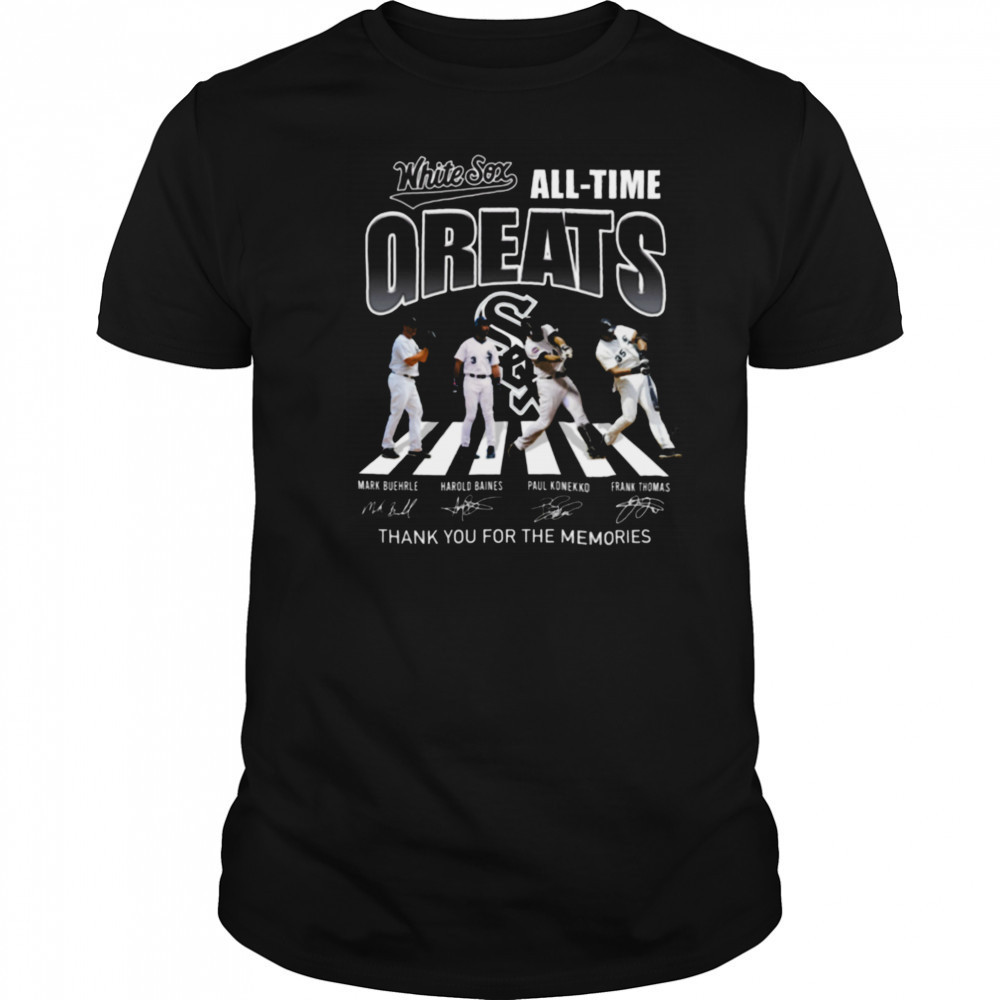MLB Chicago White Sox All Time Greats Signature Thank You For The Memories T Shirt