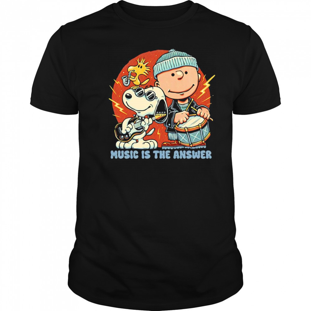 Music is the answer Peanuts shirt