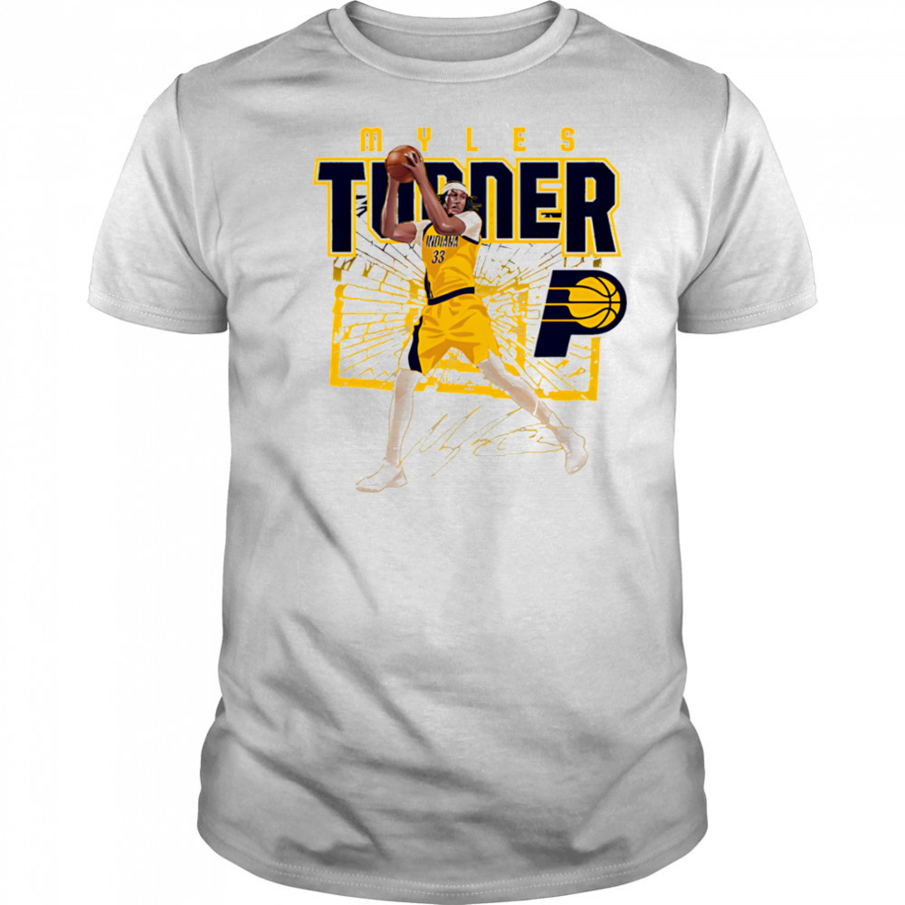 Myles Turner Indiana Pacers Shattered shirt