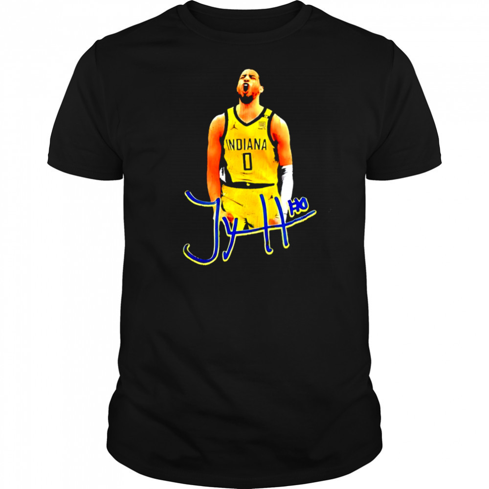 NBA Finals 2025 Tyrese Haliburton player Indiana Pacers Basketball signature shirt