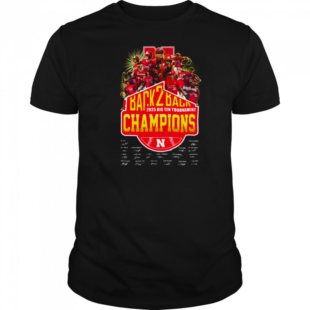 Nebraska Cornhuskers 2025 Big Ten Champions T Shirt
