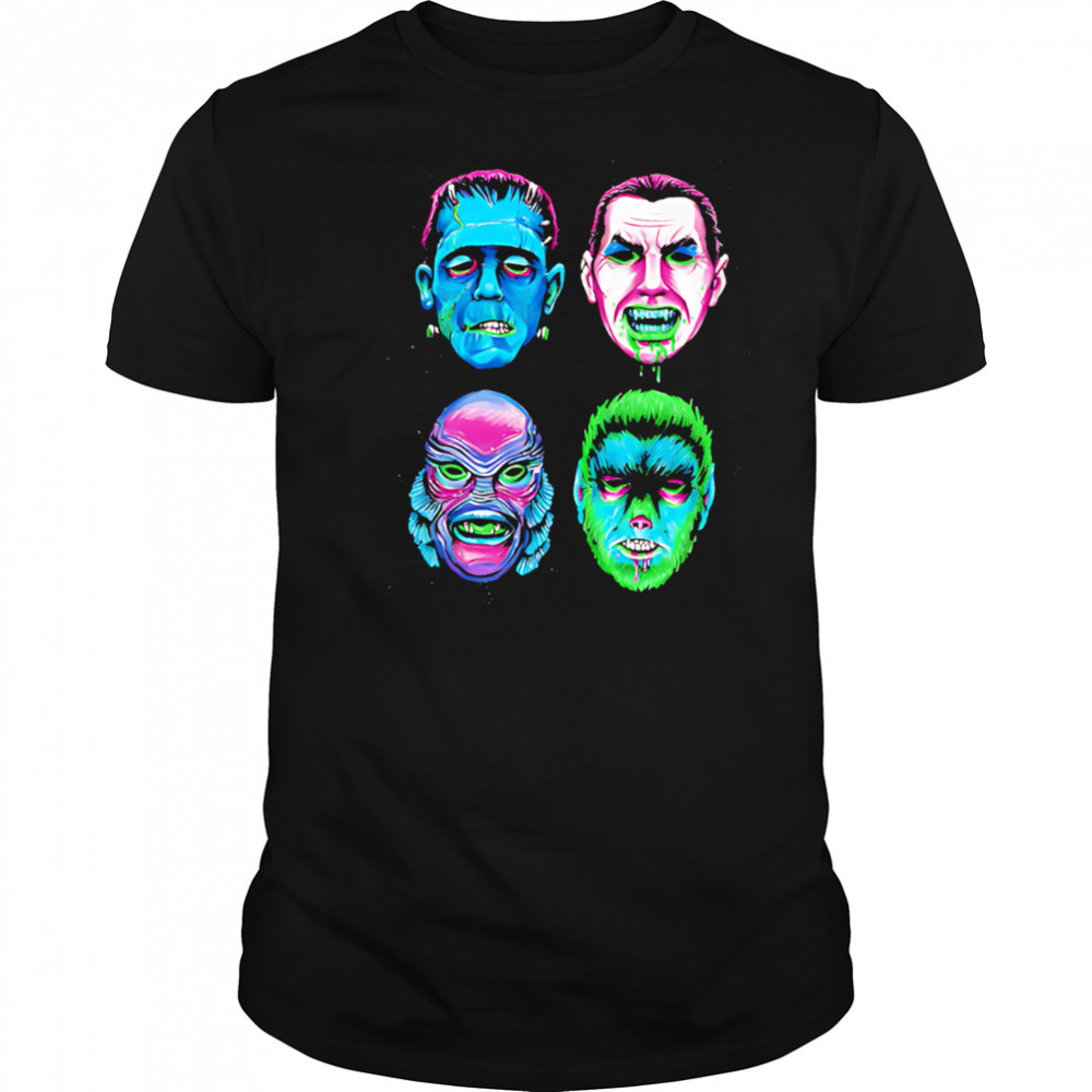 Neon Monster Masks shirt
