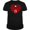 New Jersey Devils Floral Pattern Heart logo shirt