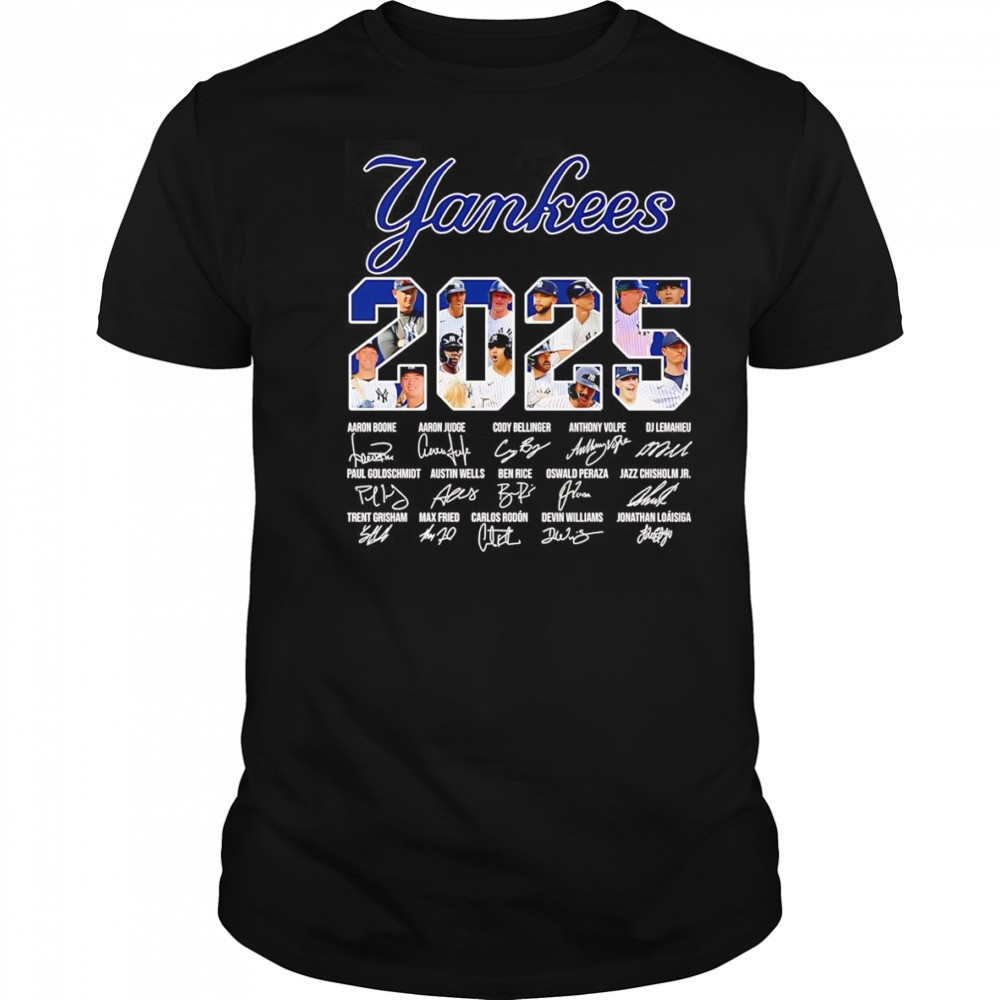 New York Yankees 2025 signature shirt