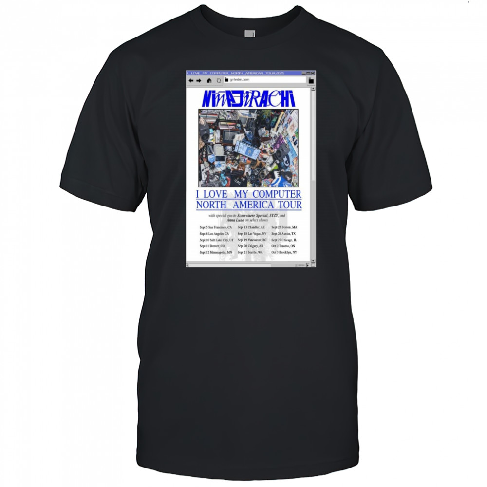 Ninajirachi I Love My Computer North America Tour 2025 Poster T-Shirt