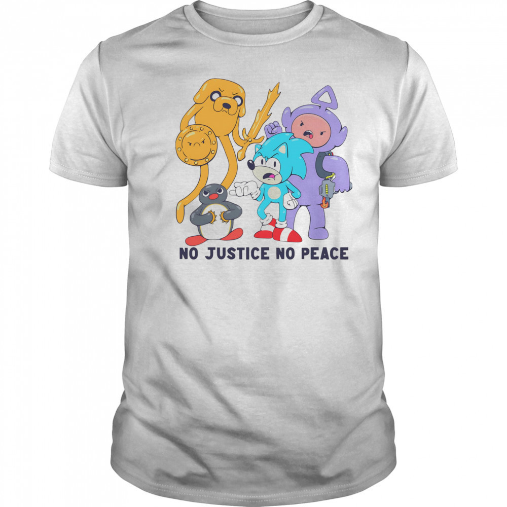 No justice no peace cartoon shirt