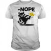 Nope Cat Kicking Crown shirt