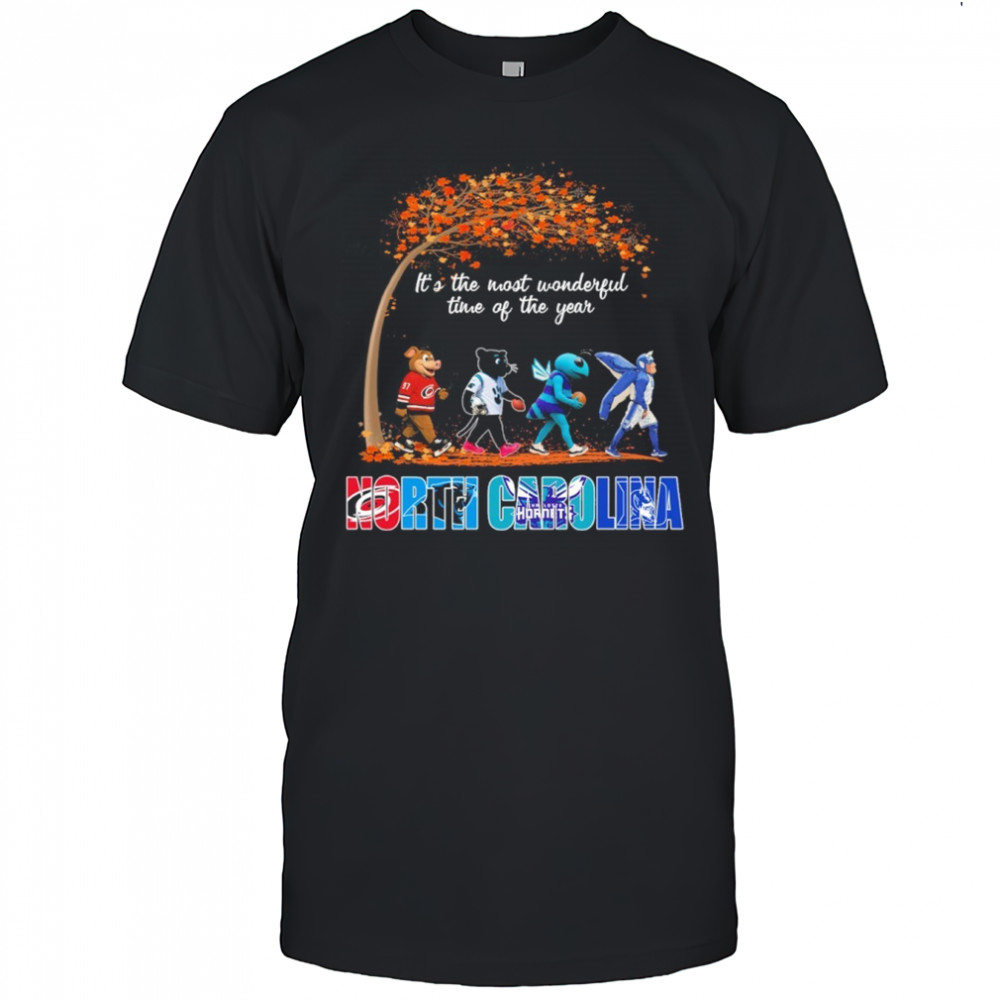 North Carolina Sports Teams Mascot Abbey Road It’s The Most Wonderful Time Of The Year Shirt