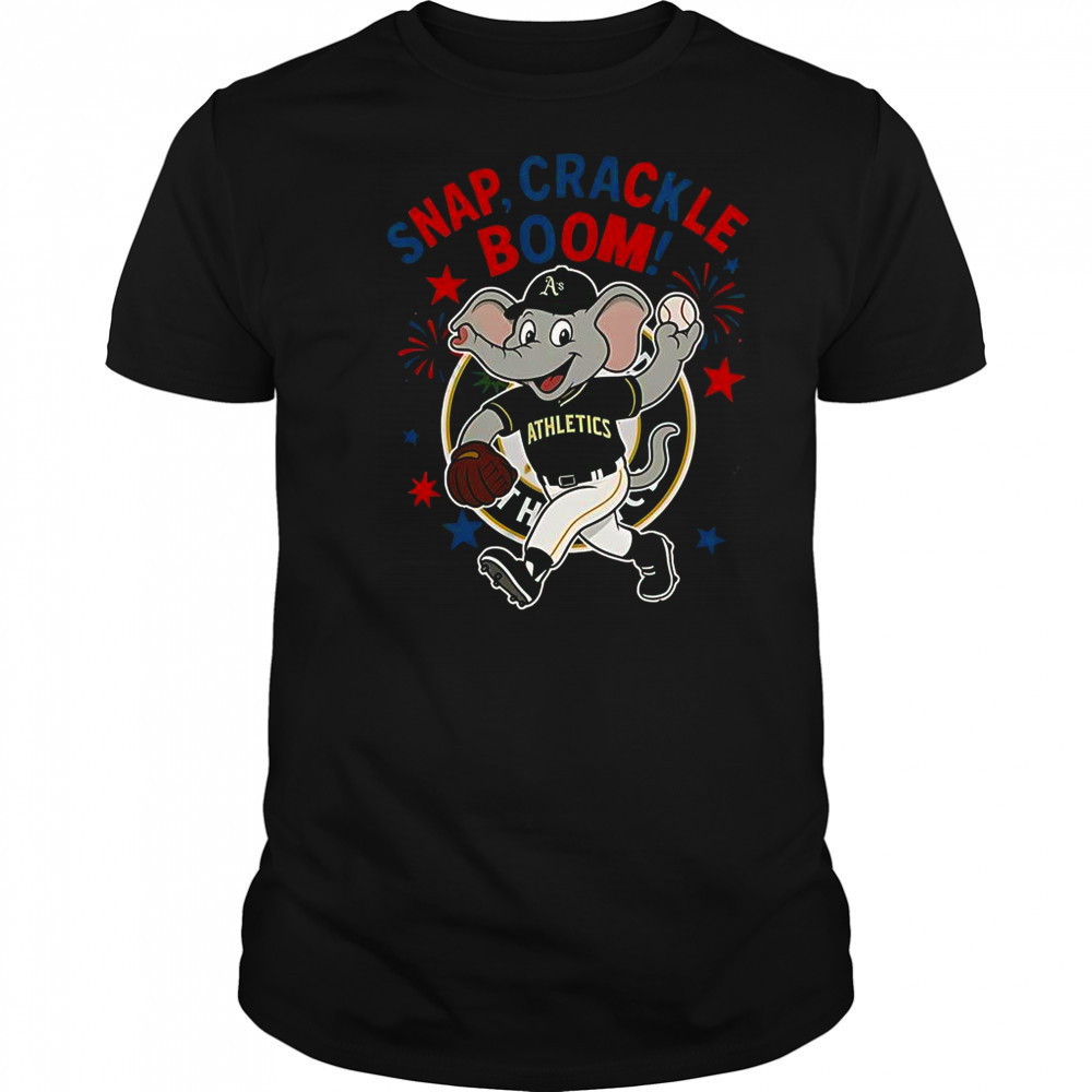 Oakland Athletics Snap Crackle Boom Power Of Champions Indepencence Day T-Shirt