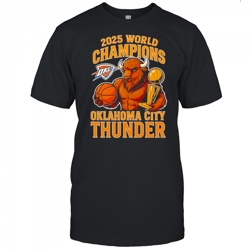 Oklahoma City Okc Thunder Nba Champions 2025 mascot shirt