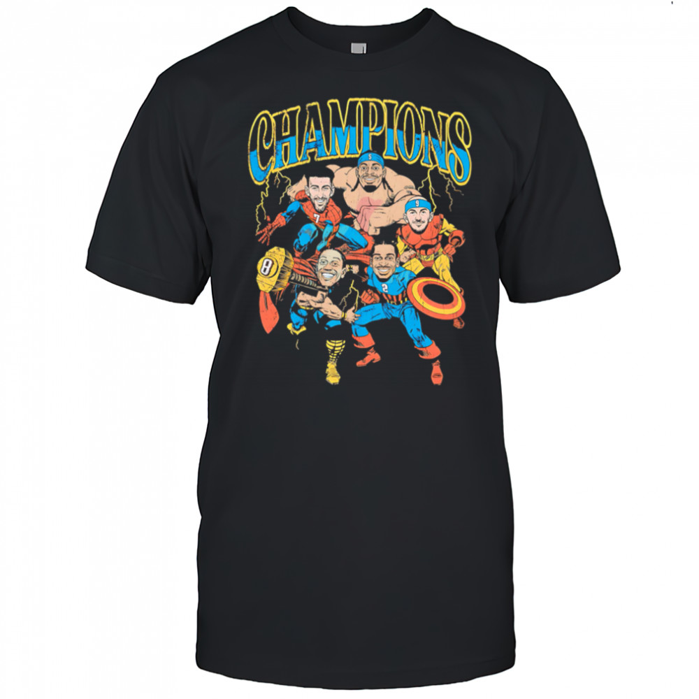 Oklahoma City Thunder Champions Superhero Crossover Victory Parade shirt