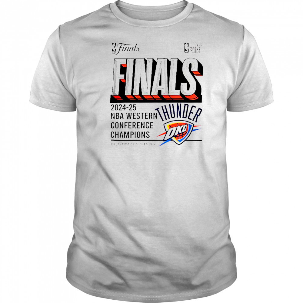 Oklahoma City Thunder Steel 2025 Western Conference Champions Locker Room T-Shirt