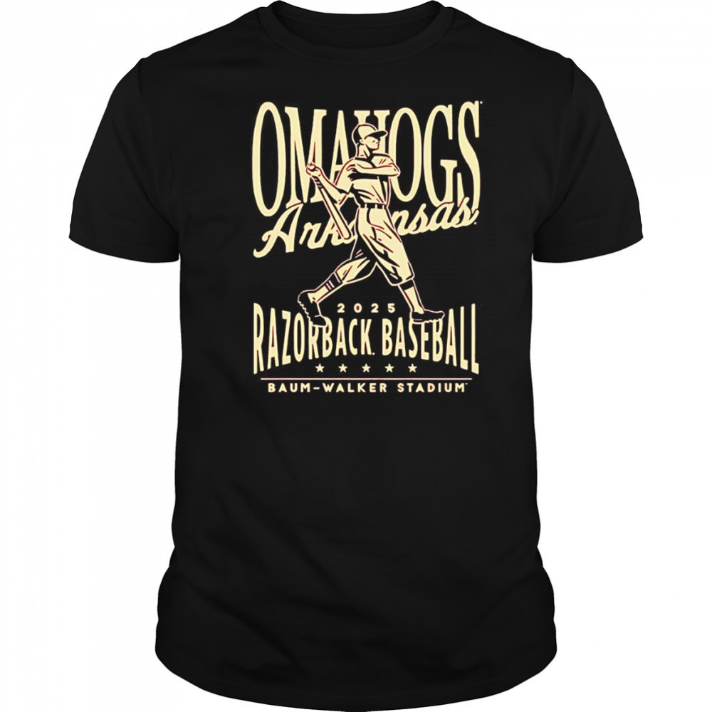 Omahogs Razorbacks Vintage Swing Baseball shirt