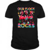 Our Flock Rocks Flamingo Summer Vacation Family Matching shirt
