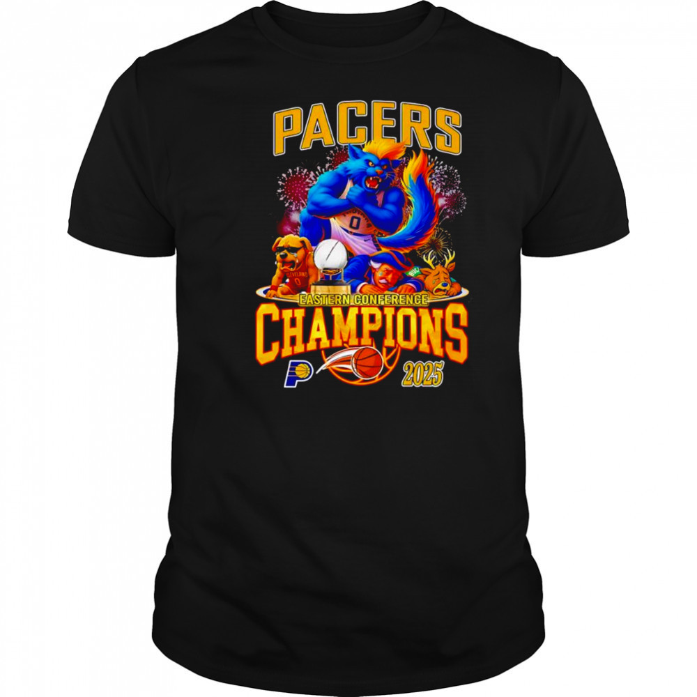 Pacers Eastern Conference Champions 2025 mascot shirt