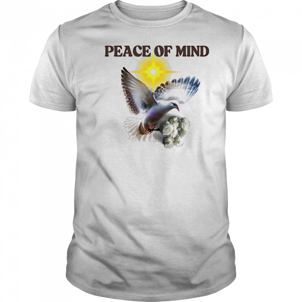 Peace of Mind dove rose white shirt