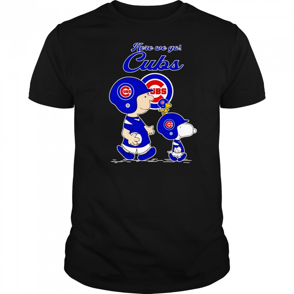 Peanuts here we go Chicago Cubs shirt