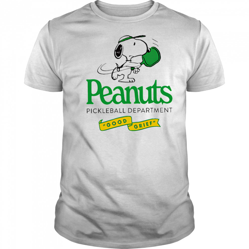Peanuts pickleball department shirt