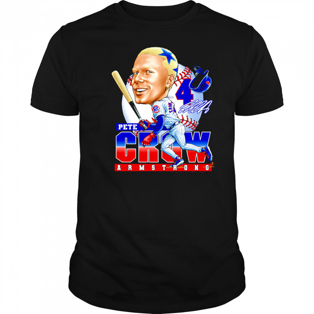 Pete Crow-Armstrong Chicago Cubs PCA Blue Star cartoon caricature shirt