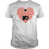 Philadelphia Flyers Floral Pattern Heart logo shirt