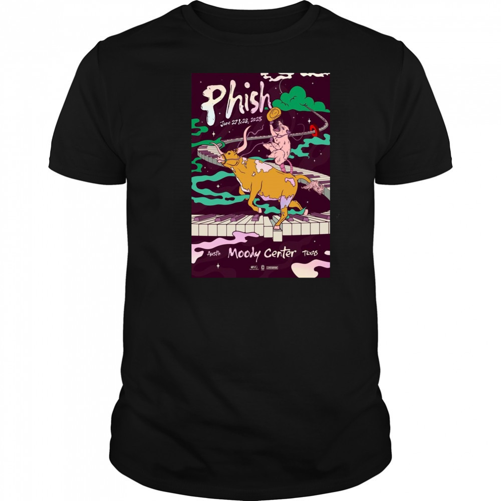 Phish Jun 27-28 2025 Moody Center Austin TX Poster T-Shirt