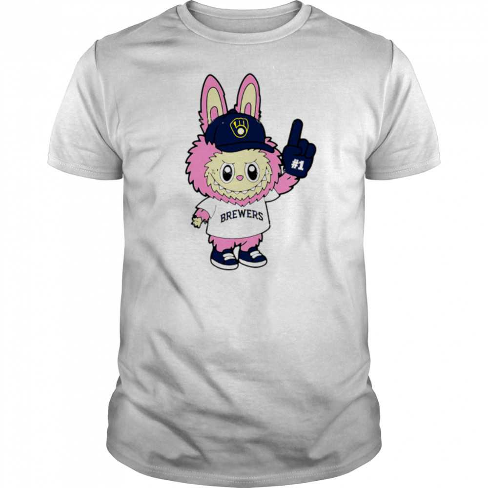 Pink Labubu Milwaukee Brewers Labubu MLB Baseball shirt