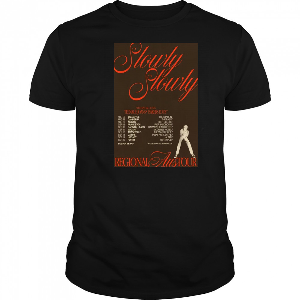 Poster Slowly Slowly Regional Australia Tour 2025 T-Shirt