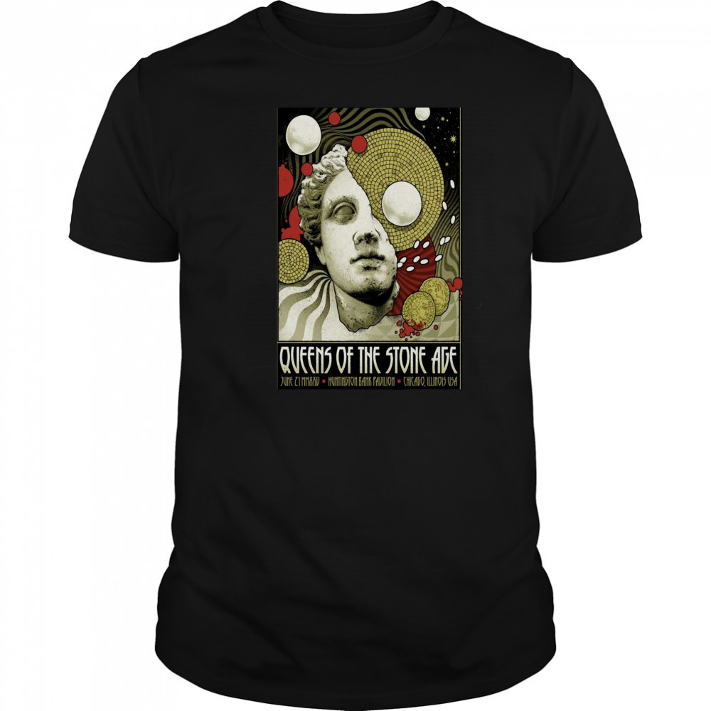 Queens of the Stone Age June 21 2025 Chicago IL Poster T-Shirt