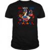 Red White and Goose 4th of July American Flag Hot Dog T Shirt
