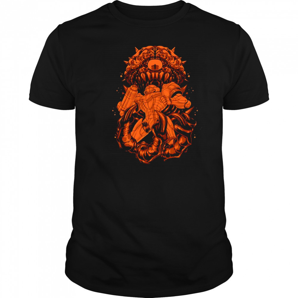 Samus Aran and Mother Brain on the limit shirt