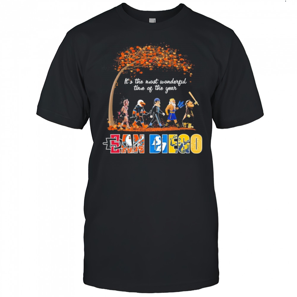 San Diego Sports Teams Mascot Abbey Road It’s The Most Wonderful Time Of The Year Shirt