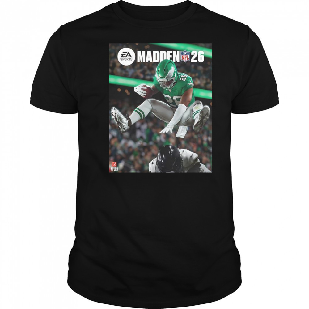 Saquon Barkley Philadelphia Eagles And His Hurdle Grace The Cover Of Madden NFL T-Shirt