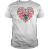 Seattle Kraken Floral Pattern Heart logo shirt