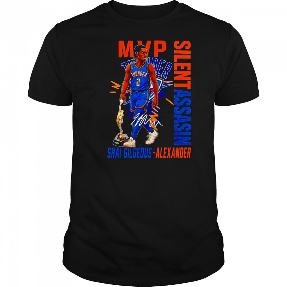 Shai Gilgeous-Alexander Oklahoma City Thunder NBA Basketball 2025 MVP signature shirt