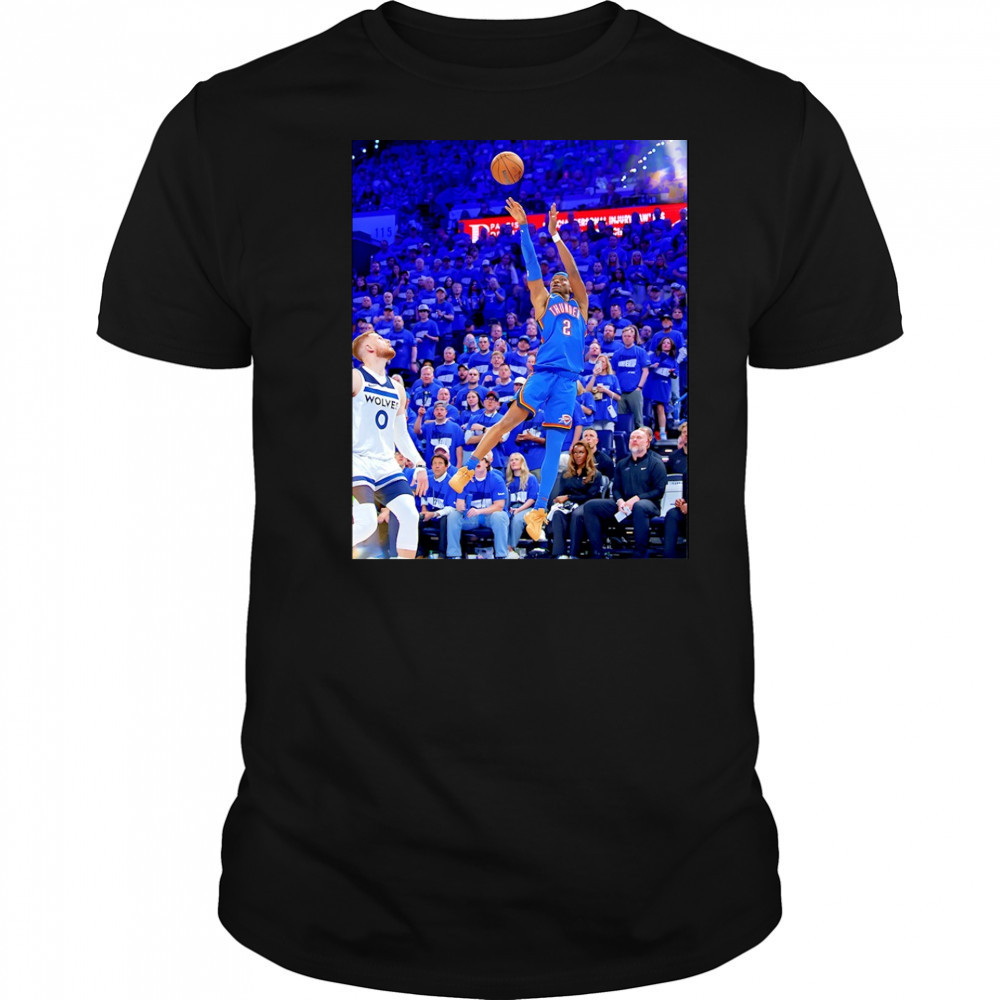 Shai Gilgeous Alexander Oklahoma City Thunder NBA Basketball Game Frames shirt