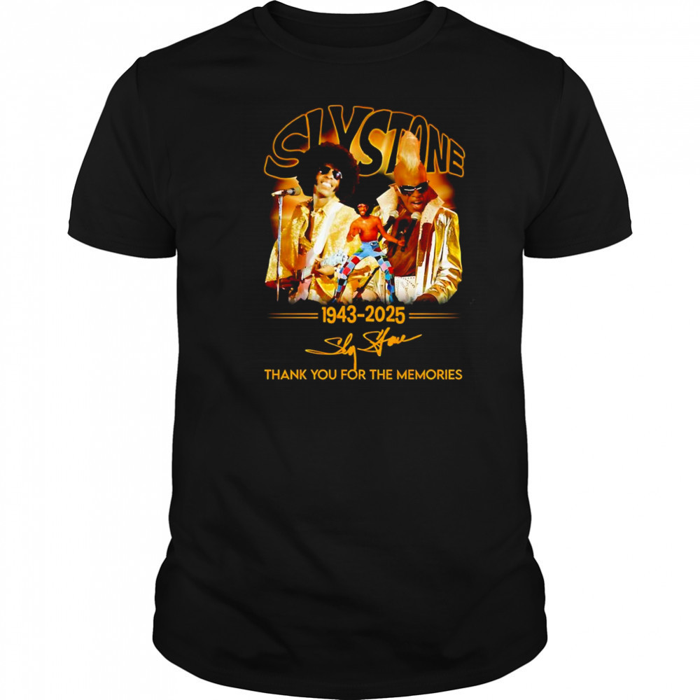 Sly Stone 1943 2025 thank you for the memories shirt